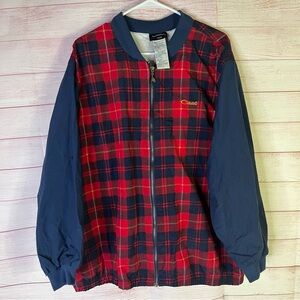 Catalina Vintage 90 Full-Zip Plaid Bomber Jacket Size‎ 2X